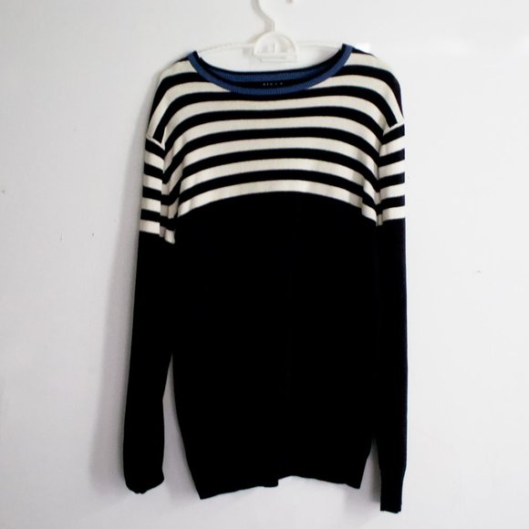 Forever21/21 Men Striped Crewneck Sweatshirt - Picture 1 of 1